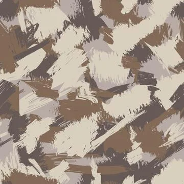 Brush stroke camouflage textile pattern design in brown for fashion and hom.. Stock Illustration