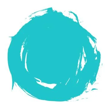 Brush Stroke Circle Shape Illustrazione stock