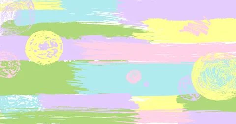 Brush stroke composition background element pink, yellow, lilac, lavender Stock Illustration