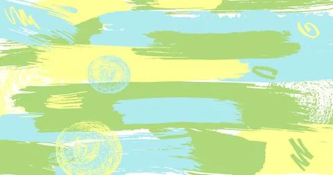 Brush stroke composition background element pink, yellow, lilac, lavender Stock Illustration