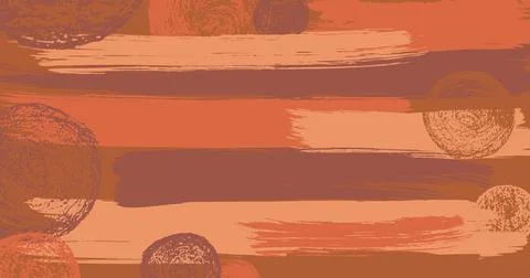 Brush stroke composition background element warm brown autumn colours. Vector Stock Illustration