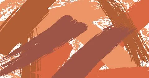 Brush stroke composition background element warm brown autumn colours. Vector Stock Illustration