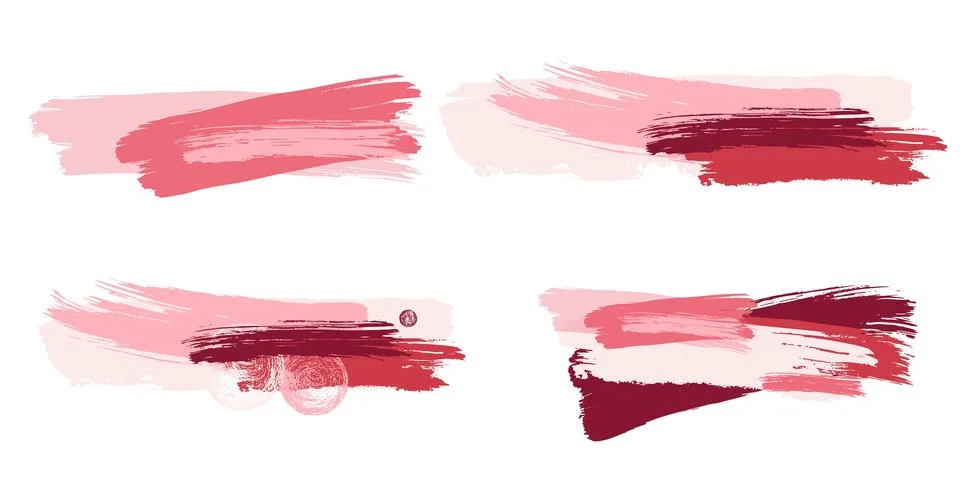 Brush stroke composition elements set. Vector stock hand draw illustration Illustrazione stock