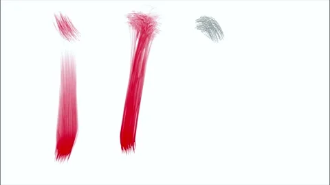 A brush stroke of a curved vertical line. Stock Footage 335975139