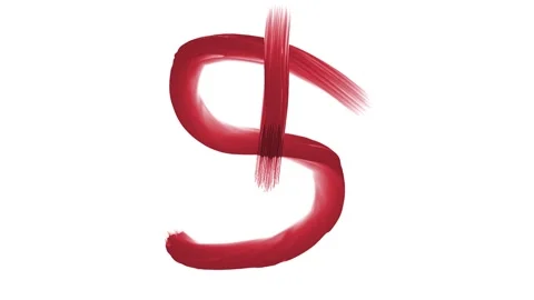 A brush stroke of the dollar sign Stock Footage 335974977