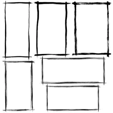 Brush Stroke Frames Stock Illustration