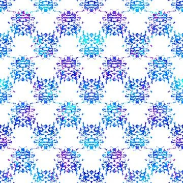 Brush Stroke Geometric Grung Pattern Seamless in Blue Color Background. Gunge Stock Illustration