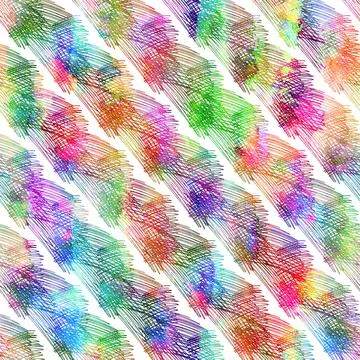 Brush Stroke Geometric Grung Pattern Seamless in Rainbow Color Background. Gunge Stock Illustration