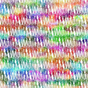 Brush Stroke Geometric Grung Pattern Seamless in Rainbow Color Background. Gunge Stock Illustration