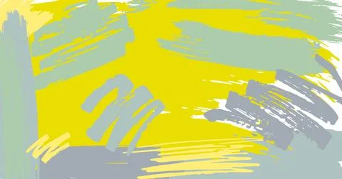 Brush stroke hand draw abstract background yellow and green boho colours. Vector Stock Illustration
