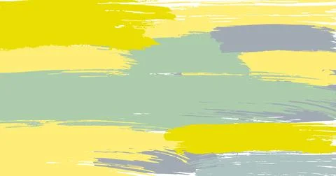 Brush stroke hand draw abstract background yellow and green boho colours. Vector Stock Illustration
