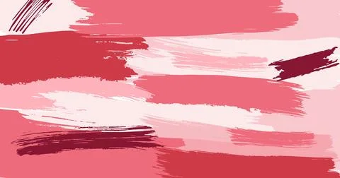 Brush stroke hand draw abstract background pink, red, brown palette colours Stock Illustration