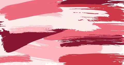 Brush stroke hand draw abstract background pink, red, brown palette colours Stock Illustration