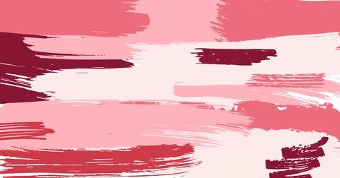 Brush stroke hand draw abstract background pink, red, brown palette colours Stock Illustration