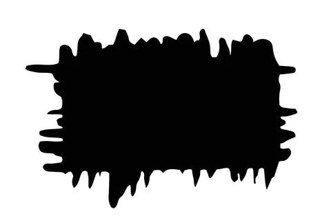 Brush stroke hand painted with black ink Stock Illustration