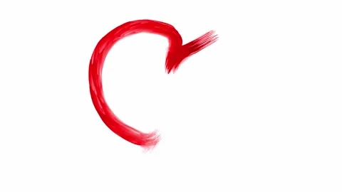 A brush stroke of a heart Stock Footage 335975167