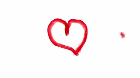 A brush stroke of a heart Stock Footage 335975180
