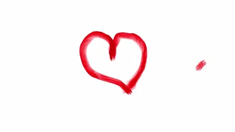 A brush stroke of a heart Stock Footage 335975181