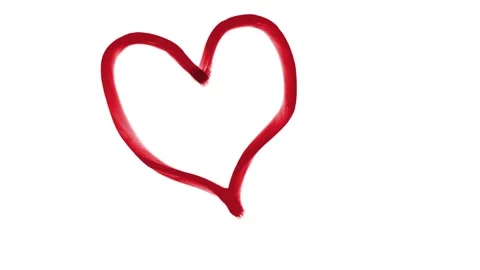 A brush stroke of a heart Stock Footage 335975211