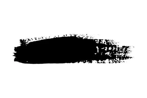 Brush stroke isolated on white background. Black paint brush. Grunge texture  Stock Illustration