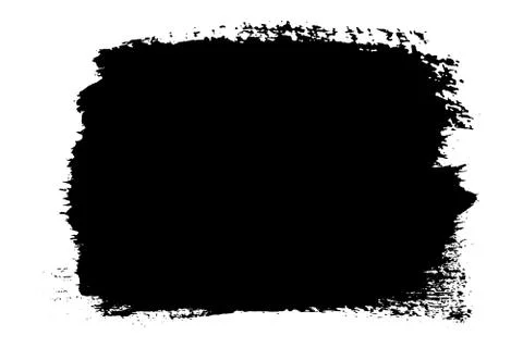 Brush stroke isolated on white background. Black paint brush. Grunge texture  Stock Illustration