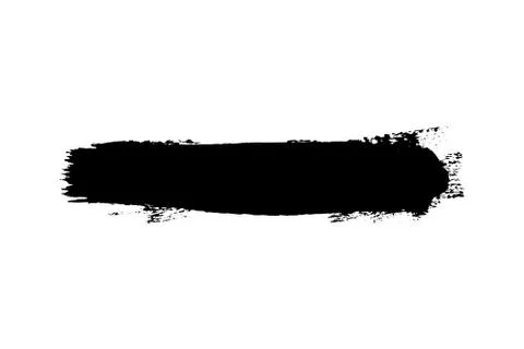 Brush stroke isolated on white background. Black paint brush. Grunge texture  Stock Illustration