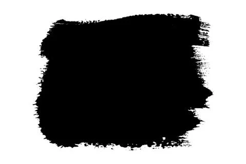 Brush stroke isolated on white background. Black paint brush. Grunge texture  Stock Illustration