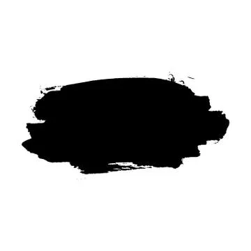 Brush stroke isolated on white background. Black paint brush. Grunge texture  Stock Illustration