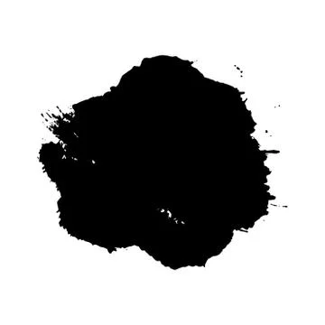 Brush stroke isolated white background. Black smudge paint brush. Grunge text Stock Illustration