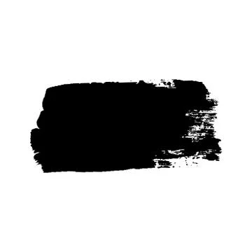 Brush stroke isolated on white background. Black paint brush. Grunge texture  Stock Illustration
