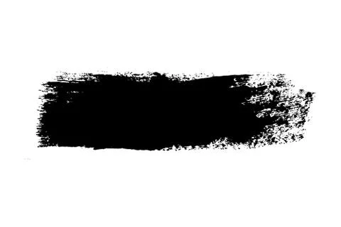 Brush stroke isolated on white background. Black paint brush. Grunge texture  Stock Illustration