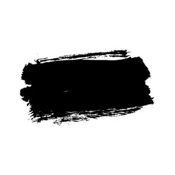 Brush stroke isolated on white background. Black paint brush. Grunge texture  Stock Illustration
