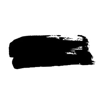 Brush stroke isolated on white background. Black paint brush. Grunge texture  Stock Illustration