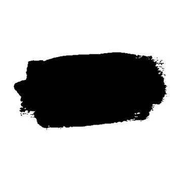 Brush stroke isolated on white background. Black paint brush. Grunge texture  Stock Illustration
