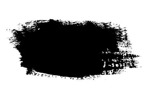 Brush stroke isolated on white background. Black paint brush. Grunge texture  Stock Illustration