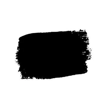 Brush stroke isolated on white background. Black paint brush. Grunge texture  Stock Illustration