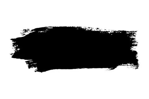 Brush stroke isolated on white background. Black paint brush. Grunge texture  Stock Illustration