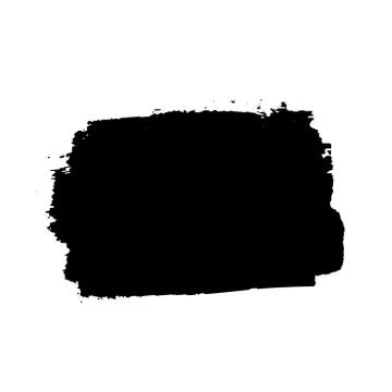 Brush stroke isolated on white background. Black paint brush. Grunge texture  Stock Illustration