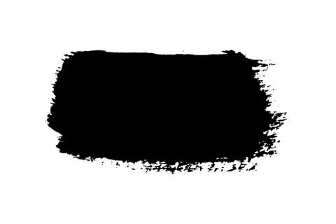 Brush stroke isolated on white background. Black paint brush. Grunge texture  Stock Illustration