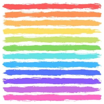 Brush stroke left a imprint with paint texture Stock Illustration