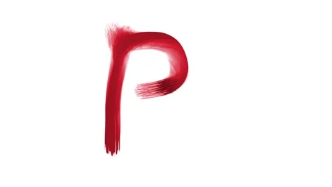 A brush stroke of the letter B Stock Footage 335975051