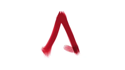 A brush stroke of the letter A Stock Footage 335975043