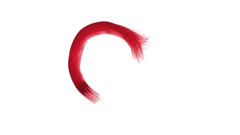 A brush stroke of the letter O Stock Footage 335975084