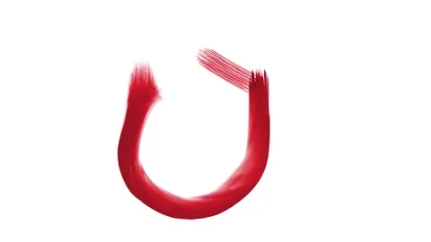 A brush stroke of the letter Ü Stock Footage 335974934