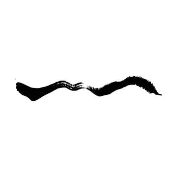 Brush stroke line element, grunge charcoal hand drawn hatches scribble mark.. Illustrazione stock