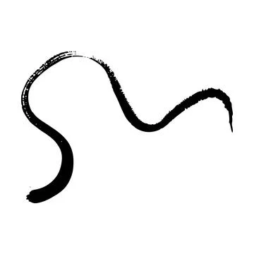 Brush stroke line element, grunge charcoal hand drawn hatches scribble mark.. Stock Illustration