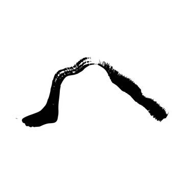 Brush stroke line element, grunge charcoal hand drawn hatches scribble mark.. Stock Illustration
