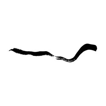 Brush stroke line element, grunge charcoal hand drawn hatches scribble mark.. Stock Illustration