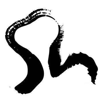Brush stroke line element, grunge charcoal hand drawn hatches scribble mark.. Stock Illustration