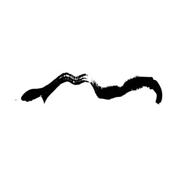 Brush stroke line element, grunge charcoal hand drawn hatches scribble mark.. Illustrazione stock